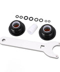 Real Deal Front Mount Hydraulic Steering Cylinder Seal Kit Replacement HS5157 For HC5340 To HC5358 Plus HC5365 Compatible With Shaft Wrench Tool black seals