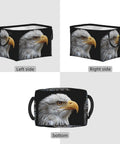 Super Roomy Polyester Storage Basket With Reinforced Handles Major Closet Organizer, 15x9.8 inches, featuring eagle design.