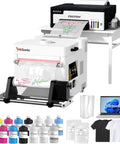 Upgrade Your Custom Thread Hustle With This Fully Loaded A4 DTF Printer Bundle, featuring XP600 printhead and vibrant inks.