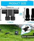 8 Pack Low Voltage Landscape Wire Connectors For 12 To 20 Gauge Cable with dimensions and sample outdoor setup