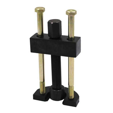 Harley Big Twin transmission mainshaft bearing race installer puller, black block with two gold bolts