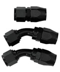 Turbo Oil Drain Line Kit For T3 T4 T04E T60 T61 T70 Turbos Stainless Steel Braided Oil Line black fittings