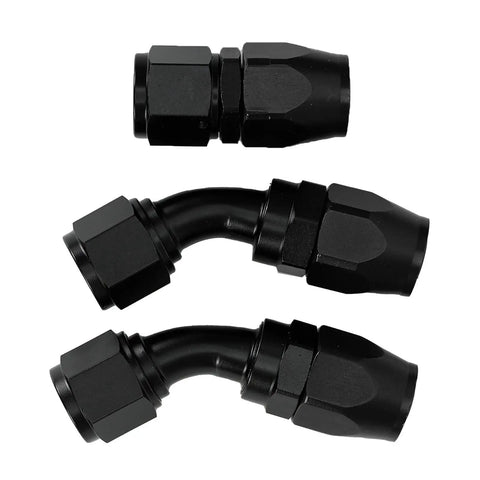 Turbo Oil Drain Line Kit For T3 T4 T04E T60 T61 T70 Turbos Stainless Steel Braided Oil Line black fittings