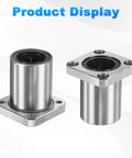 Top Tier LMK30UU Linear Ball Bearings 30MM Bore 45MM OD 2 Pack Flange Bushing with double rubber seals for CNC and 3D printers.