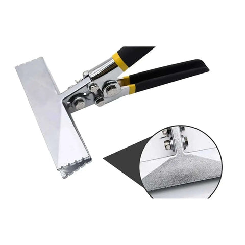 Heavy Duty Sheet Metal Bending Pliers Pro Grade Manual Seam Pliers With 80 mm Wide Straight Jaws, nickel plated steel handle