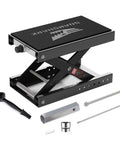 Beefy Heavy Duty Motorcycle Scissor Lift Jack 1100 Lbs Capacity With Upgraded M16 Screw And Dual Reinforcement Shafts non slip pad