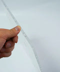 Heavy Duty Acrylic Router Template For Dog Hole Spacing 3/4 Inch Straight Shot Woodworking Guide held in hand.