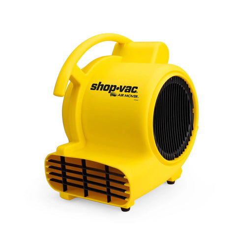 Heavy Duty Floor Drying Fan With 1000 CFM Air Mover, 3 Speed Blower, yellow portable stackable design, front view