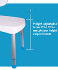 Easy Transfer Shower Bench With Back For Tub And Bathtub Safe Seat For Seniors Adjustable Height Shower Chair