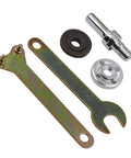 Drill To Angle Polisher Adapter Kit With Arbor And Connecting Rod Set For Polishing Machines shown with flange nuts and adapter