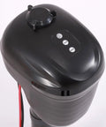 Electric RV trailer tongue jack with touchpad controls, black finish, 12V, 4,000 lb lift