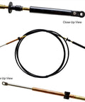 OEM 12 Foot Throttle And Shift Remote Control Cable For Outboard Motors Black Marine Grade Replacement Part 0173112 173112