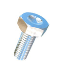 Pack Of Twenty Top Shelf M6 Metric Titanium Hex Head Bolts Grade Five slick polished finish, side view detail of bolt.