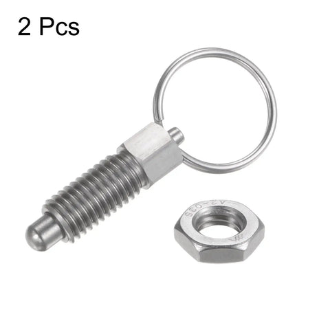 Killer Heavy Duty Stainless Steel Spring Plunger 2 Piece Pack With M10x1.5 Threads And Solid 6mm Round Pins for secure locking.