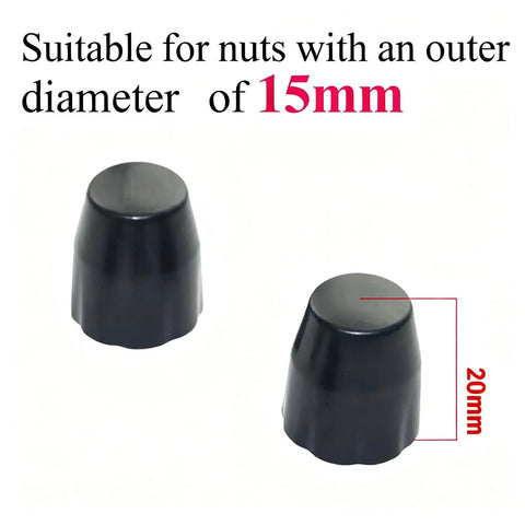 12 Pack Bike Hub Axle Dust Covers 15mm Inner Diameter Fits 15mm Outer Diameter Axle Nuts Ideal For eBikes Electric Scooters And Bike Conversion Kits Protect Wheel Motors Screws And Bolts