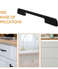 Matte Black Aluminum Cabinet Handle 192mm Length Heavy Duty Metal Pull For Dresser Wardrobe And Shoe Cabinet Shown in Use