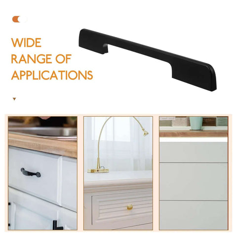 Matte Black Aluminum Cabinet Handle 192mm Length Heavy Duty Metal Pull For Dresser Wardrobe And Shoe Cabinet Shown in Use