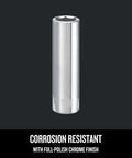 Deep Socket 10mm Metric, 1/4 Inch Drive, 6 Point, Chrome Finish, Corrosion Resistant, tool on black background
