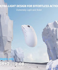 Top Shelf 60 Percent Hall Effect Keyboard And Wireless Mouse Combo Featuring 8K Polling Rate And Ultra Low Latency A Game Changing White Build For Serious Players Who Want Built Different Beast Mode Speed Snag It Today, ultra-light wireless mouse design with weight specification.