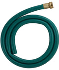 5 Foot Garden Dehumidifier Drain Hose With Green Rubber Finish coiled, showing flexible and durable design with brass fitting
