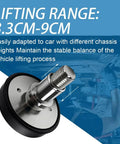Straighten Out Your Stance With These Heavy Duty 4 Pack 35Mm Shaft Screw Lift Feet Pads To Keep Your Rig Flat As A Panel And Gliding Smooth On Any Standard Auto Hoist System - Adjustable lift pad with lifting range 3.3cm-9cm.