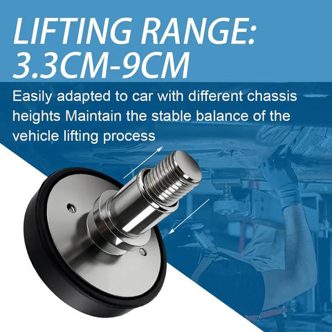 Straighten Out Your Stance With These Heavy Duty 4 Pack 35Mm Shaft Screw Lift Feet Pads To Keep Your Rig Flat As A Panel And Gliding Smooth On Any Standard Auto Hoist System - Adjustable lift pad with lifting range 3.3cm-9cm.