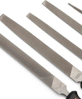 5 Piece General Purpose File Set With Ergonomic Rubber Handles For Home And Shop, Pro Grade American Pattern Bastard Cut Files displayed