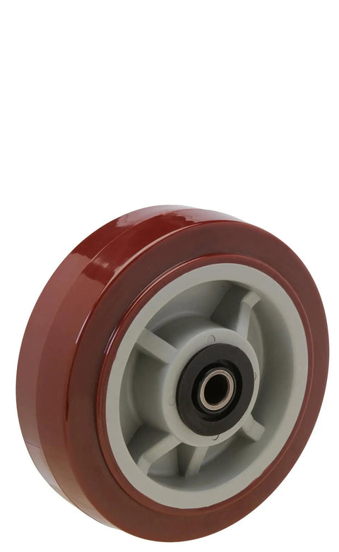Tough As Nails U Boat Cart Replacement Kit Eight 2 Inch center wheel in fresh maroon with gray hub for heavy use.