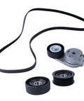 Upgrade Your Ride With Alikali Serpentine Belt Tensioner Idler Pulley Kit For Dodge Charger Challenger Durango 5.7L Or 6.4L V8 Engines 2012 To 2023 Plus Jeep Grand Cherokee Direct Fit OE Replacement That Slaps Hard And Keeps You Cruising Smooth As. black serpentine belt tensioner and idler pulleys kit
