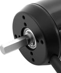 Close-up of the Top Shelf 170Kv Brushless Outrunner Motor With Hall Sensor delivering a beast mode 2300W output, showing the shaft and housing.