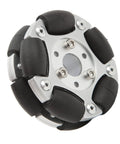 Robot omni wheel with aluminium alloy hub, 60mm diameter and six black rollers