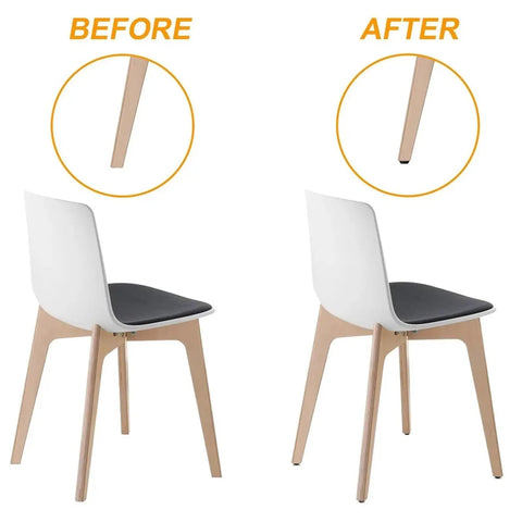 Chair with and without Threaded Leveling Feet Set for Furniture Legs, Adjustable Levelers for Tables, Chairs and Sofas, M6 M8 M10 Threads