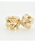 Hot Melt Brass Insert Nuts Kit For 3D Printing And Electronics 50 Pcs M2 M2.5 M3 M4 M5 M6 Knurled Copper Inserts Close-up