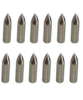 12 pack of 100 Grain Glue On Field Points For Archery Target Practice, Replacement Arrow Tips, fits 8mm arrows, 9mm outer diameter