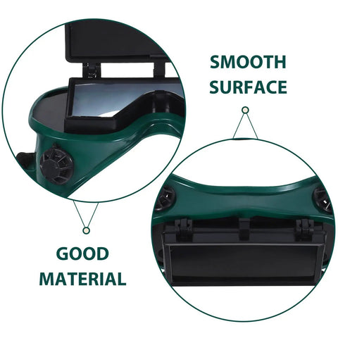 Top Shelf Industrial Welding Goggles Featuring Flip Up Dual Lenses And A Dang Comfy Adjustable Strap For Kickass Spark Shielding And Unmatched Impact Resistant Eye Care showing flip up lens mechanism and smooth surface.
