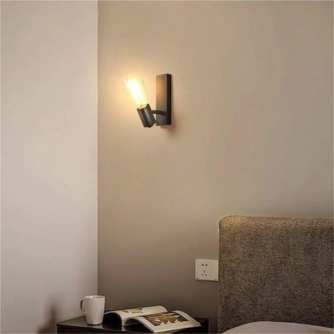 UBNMIUBV Vintage Metal Wall Sconces - Farmhouse, Cordless Wall Mounted Reading Lamp Light Fixtures for Bedroom beside bed.