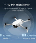 Top Of The Line Mini Drone With Camera Cranking 4K 60fps Smooth Videos And 8K Ultra-Clear Photos with 40-min flight time graphic.
