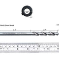 Three Eighths Inch Drill Bit With Depth Stop Collar For Pocket Hole Jig Master System, Six Point Five Inch Length