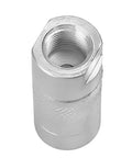 Heavy Duty Four Jaw Grease Coupler With Ball Check For Hand Operated Grease Guns Up To Three Thousand PSI One Eighth Inch NPT Threads Secure Connection And Hardened Steel Jaws For Reliable High Pressure Performance, 1/8 NPT, silver metal