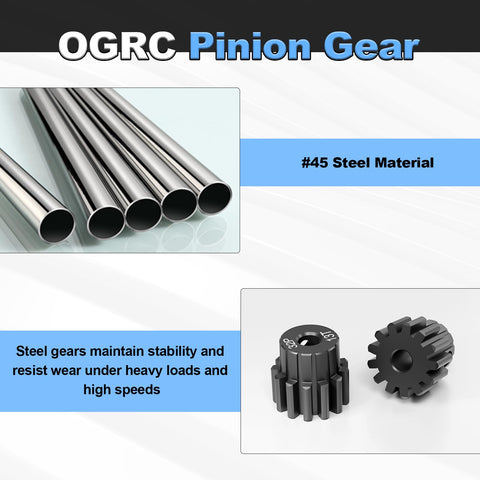 Hardened Steel 32P 13T Pinion Gear for Traxxas 3.175mm Shaft Fits TRX4 TRX6 Slash Rustler Stampede Raptor 4x4 VXL Upgrade Parts for Beefed Up Power and Long Lasting Performance