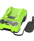 24V Battery Charger With Diagnostic LED for 1.5Ah to 5Ah 24V Packs, green durable design with plug-in cord