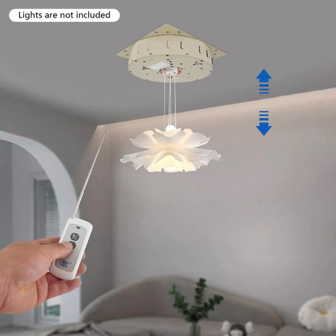 Heavy Duty Ceiling Light Hoist Lifter With Powerful 213W Motor And Remote Control Winch For Safe Fixture Maintenance Up To 330 Pounds with remote