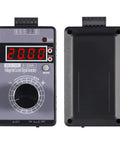 Front and back view of adjustable 4-20mA and 0-10V/0-22mA signal generator, LCD display, compact simulator, battery powered, encoder knob.