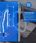 Heavy Duty Battery Powered Gas Transfer Pump With Smart Auto Shut Off No Drip Siphon Hose dimensions and specifications diagram.