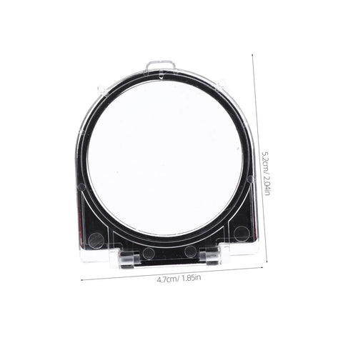 Clear Power Button Guard Cover Keeps Accidental Presses From Hitting Your PC Or Home Appliances Extends Button Lifespan No Brainer Safe Shield For PC Elevator Washer And Dishwasher, clear cover with dimensions displayed