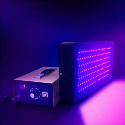 Badass High Power UV LED Curing Lamp With Quick Timing For Epoxy Resin Glue 3D Print Ink And Silk Screen Jobs Hella Durable Aluminum Housing side view
