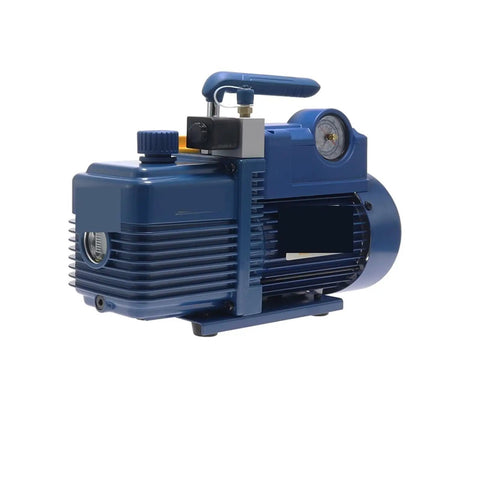 Heavy Duty Two Stage Rotary Vane Vacuum Pump 4 Cfm Rated With Forced Oil System Anti Reflux Design And Gas Ballast Valve side view