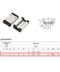 MGN12H 400mm Linear Rail Guide Kit Two Pack For 3D Printers And CNC Machines Premium 8mm Slide With Heavy Duty Bearings specs