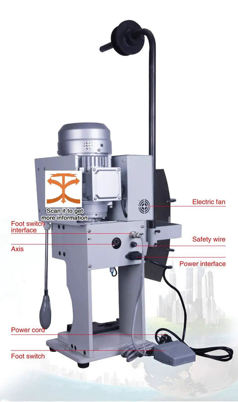 Heavy Duty Automatic Wire Crimping Machine Comes With Free Mold Set High Speed Terminal And Cable Crimper with motor and controls.