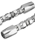 SPARKWHIZ hydraulic hose repair fittings pair, 3/8 in ID, reusable chrome-plated metal connectors